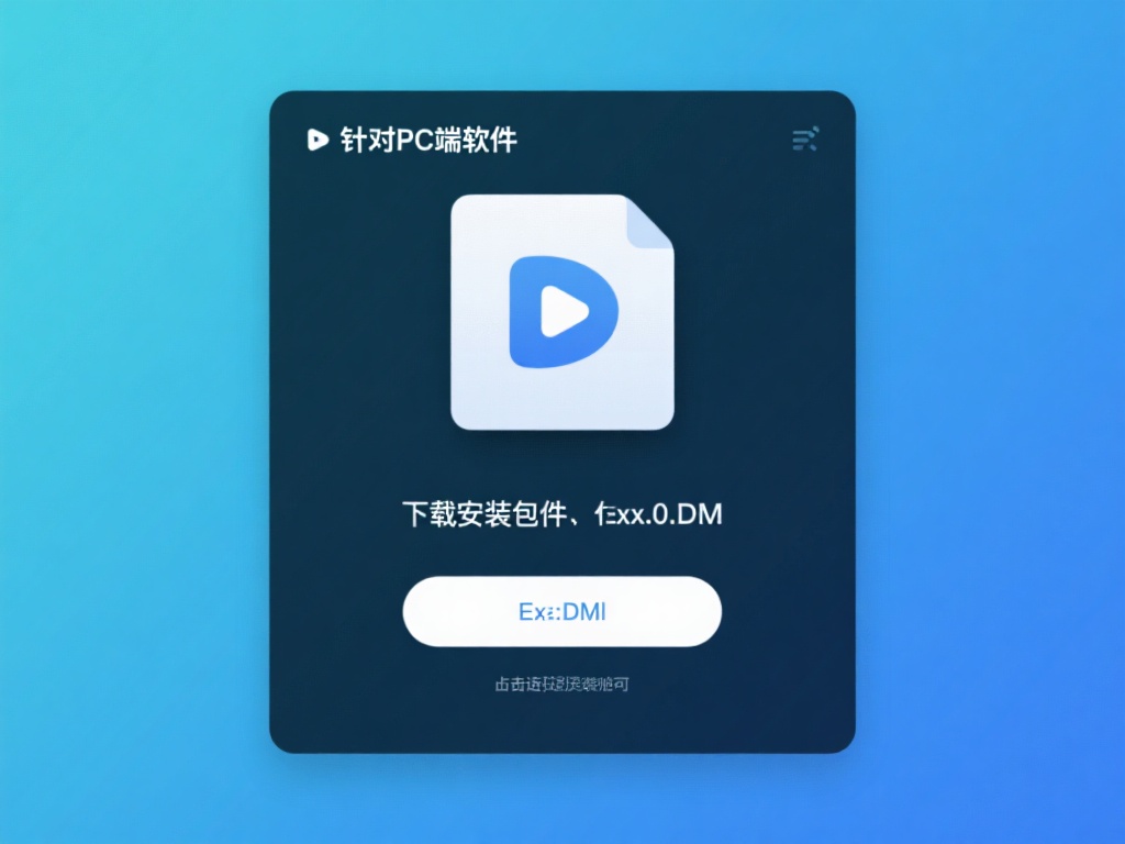 针对PC端软件，通常需要下载安装包文件（格式为.e